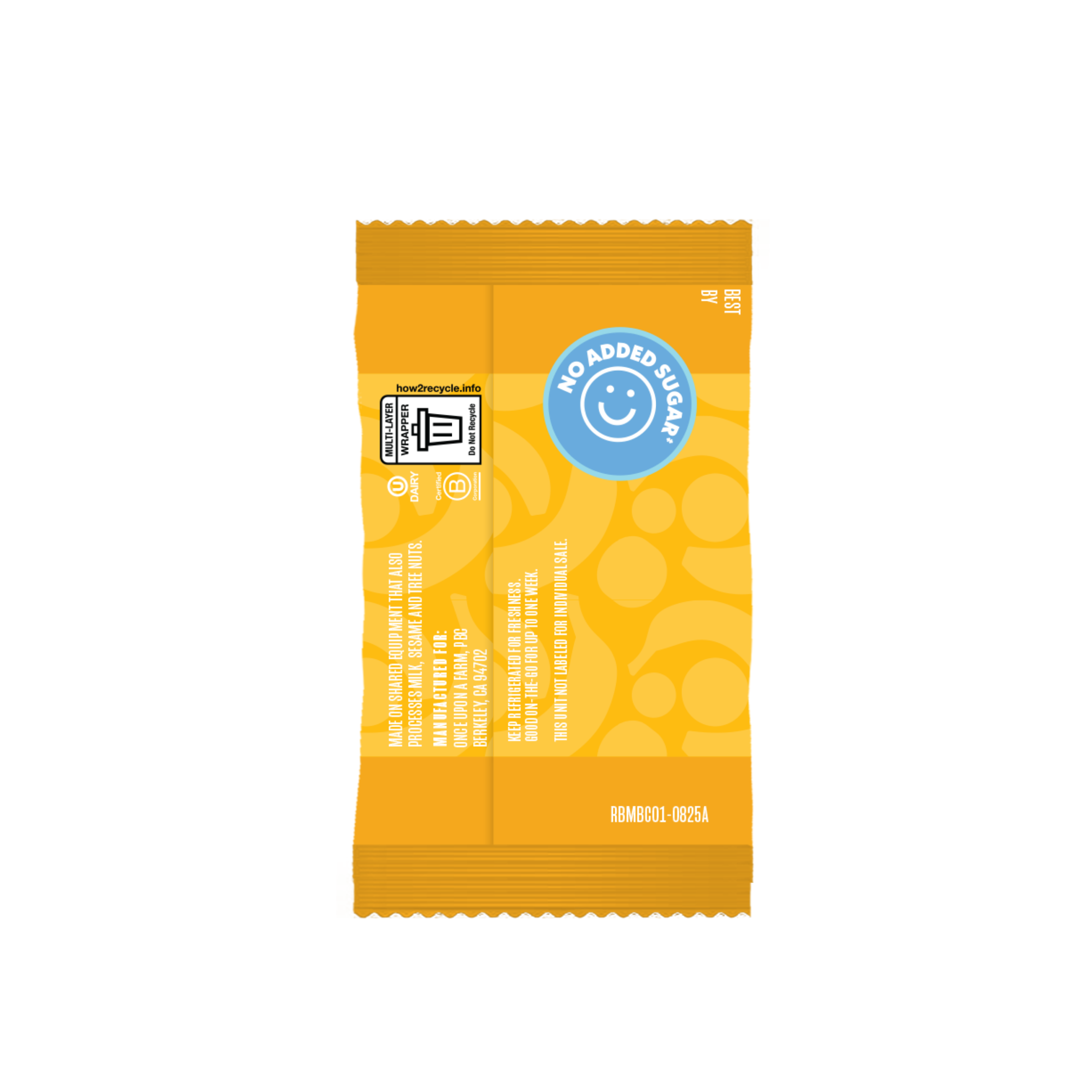 Mini Banana Chocolate Refrigerated Oat Bar Back of Packaging