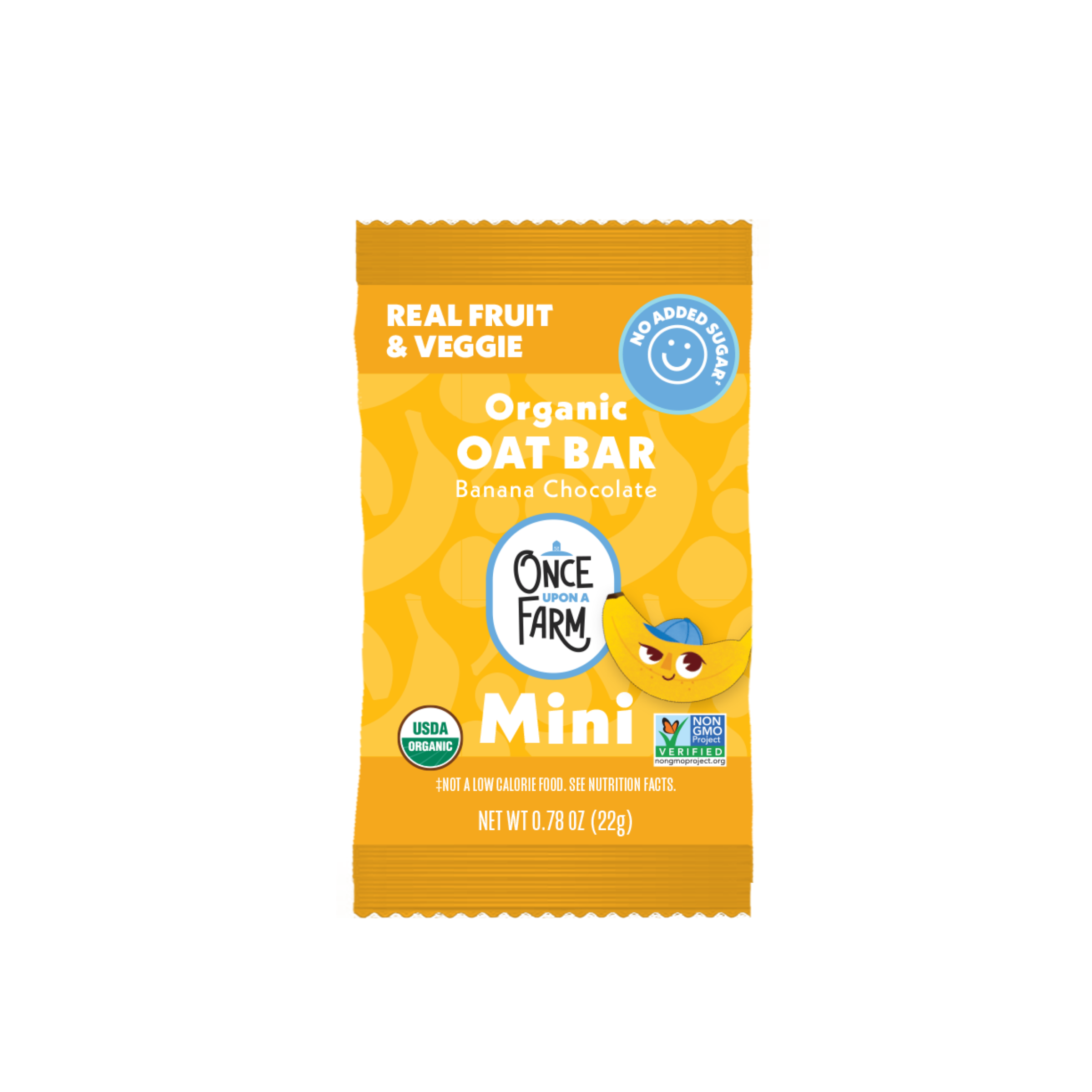 Mini Banana Chocolate Refrigerated Oat Bar Front of Packaging
