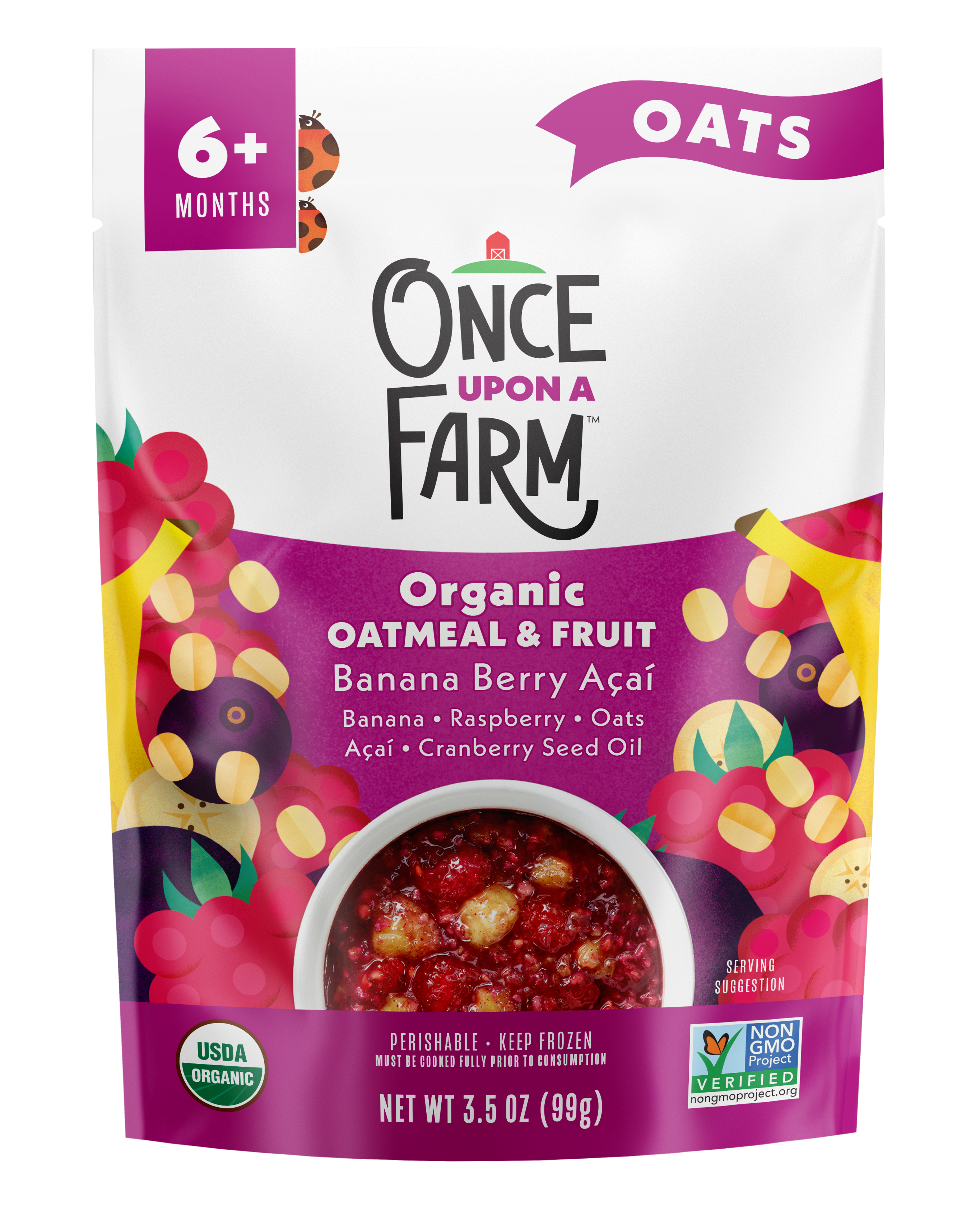Banana Berry Acai frozen meal front of pack
