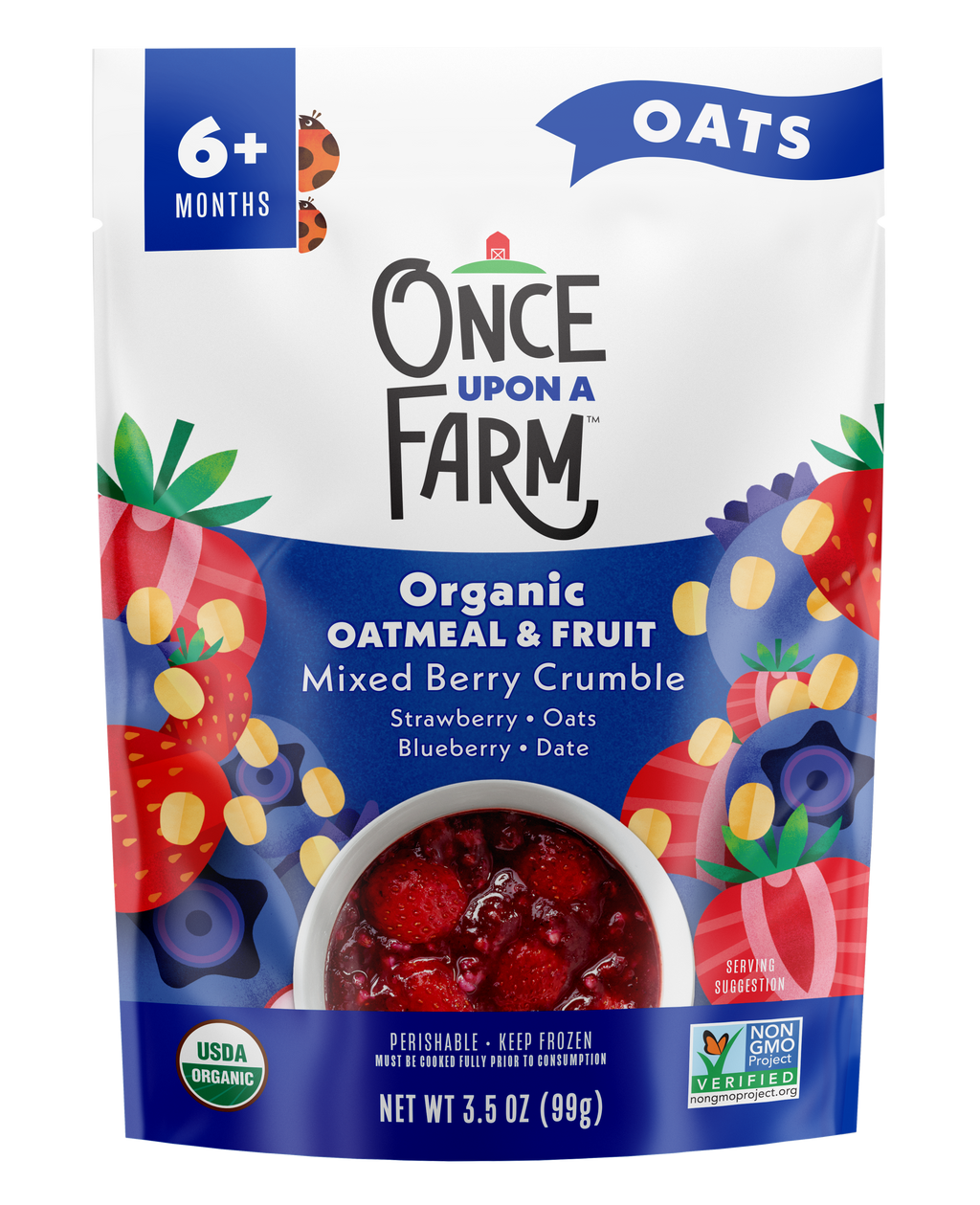 Mixed Berry Crumble frozen meal front of pack