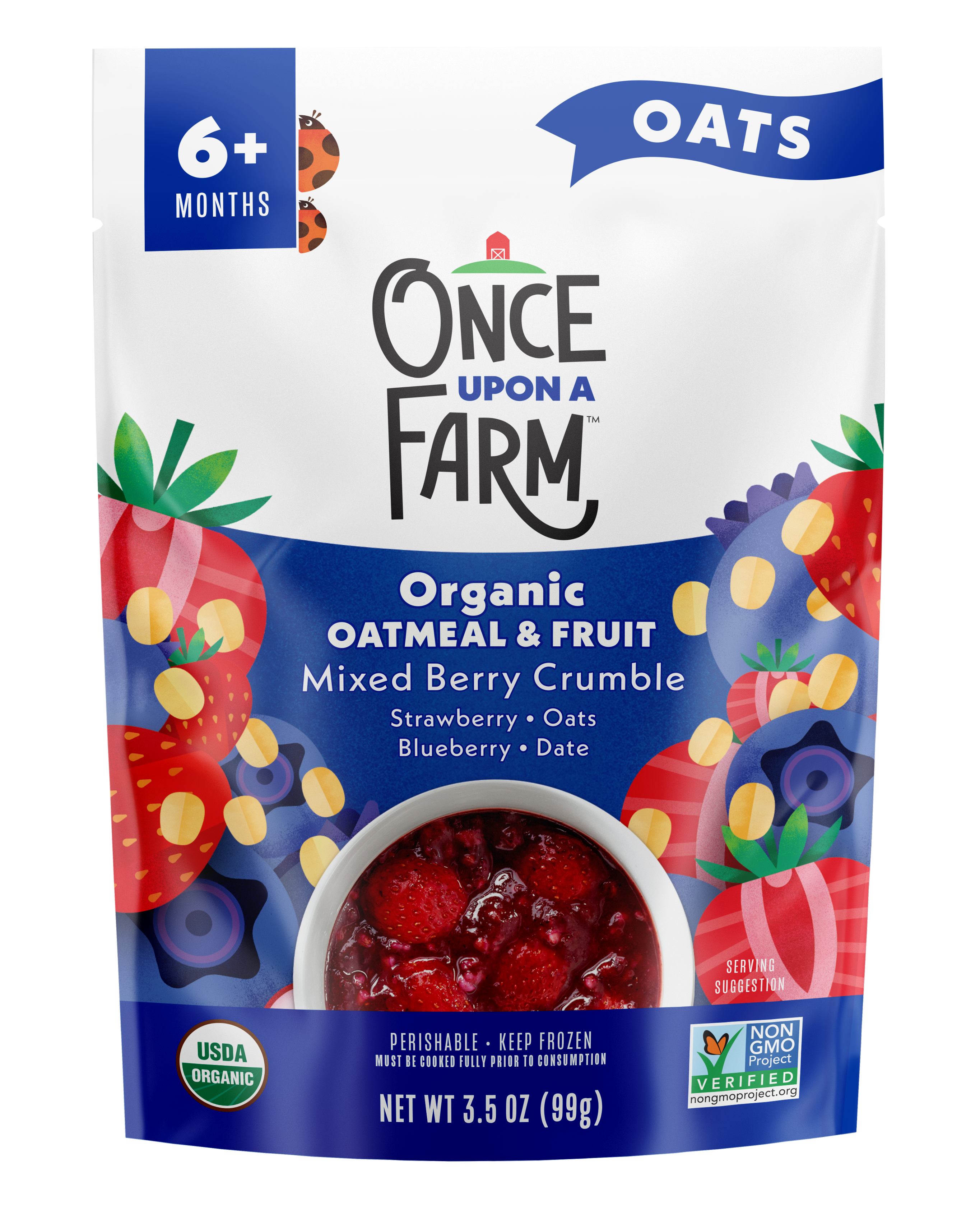 Mixed Berry Crumble frozen meal front of pack