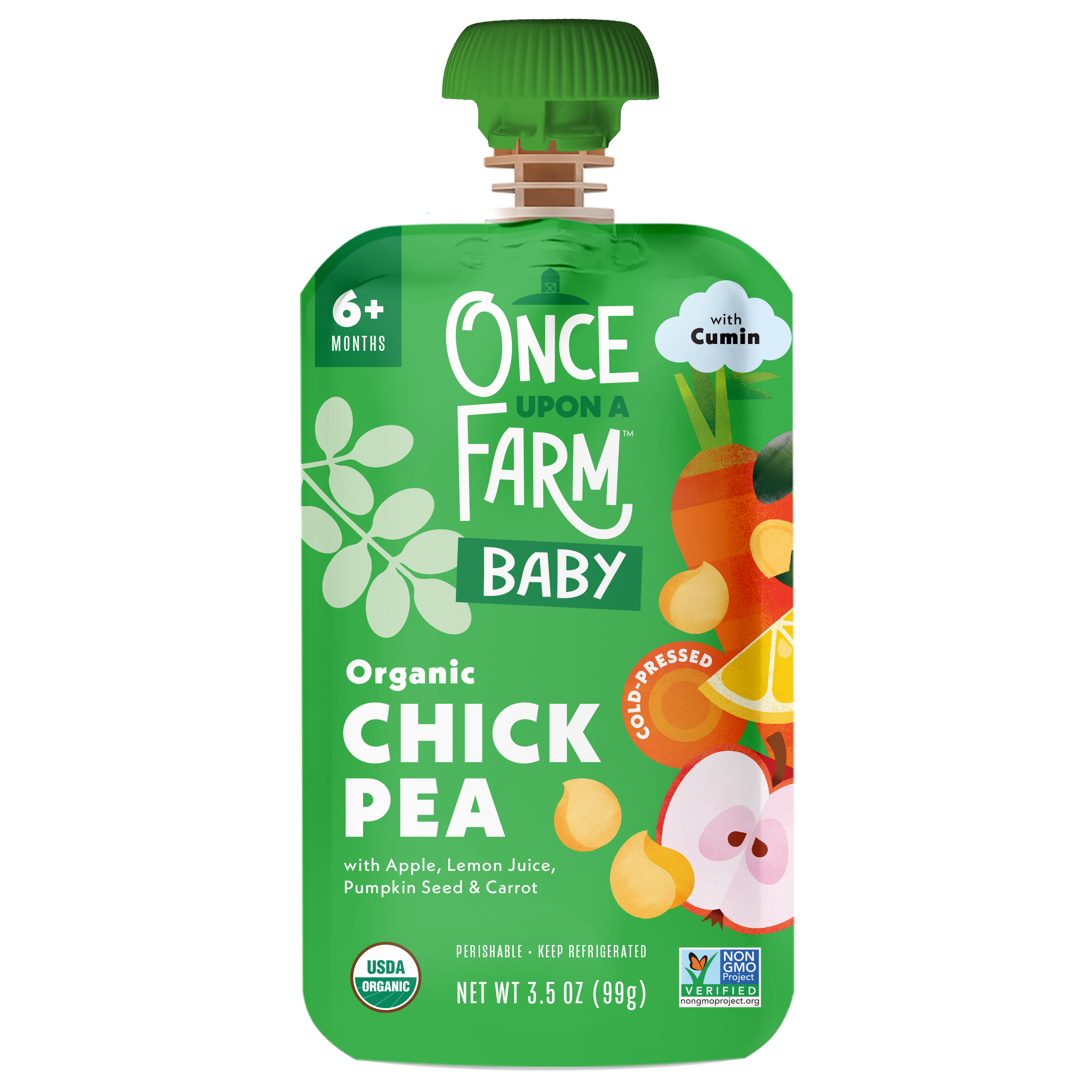 Once Upon a Farm Once Upon a Farm Organic Legume Blend Chickpea, Apple, Pumpkin Seed, Carrot — product image