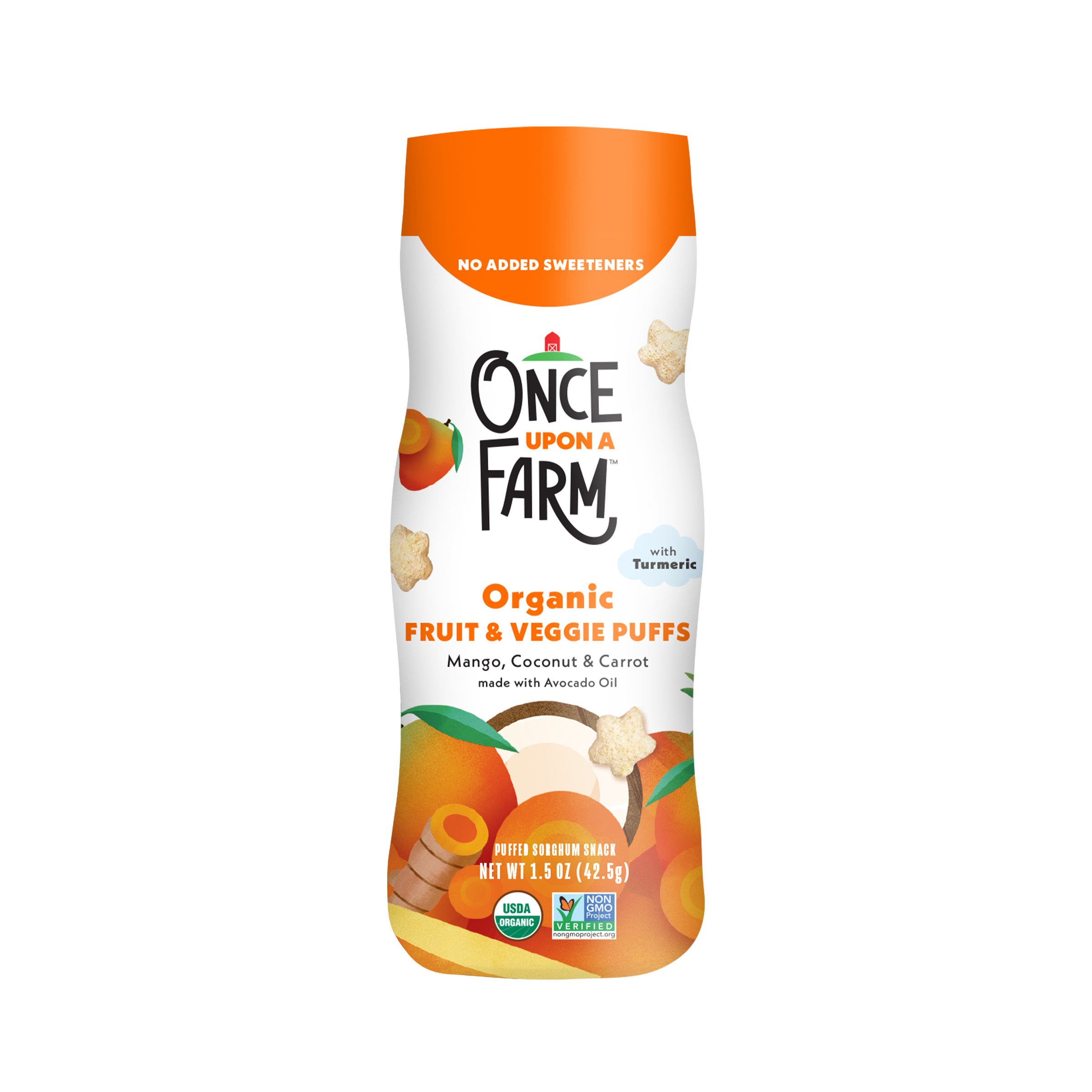 Mango, Coconut & Carrot Puffs, 6ct