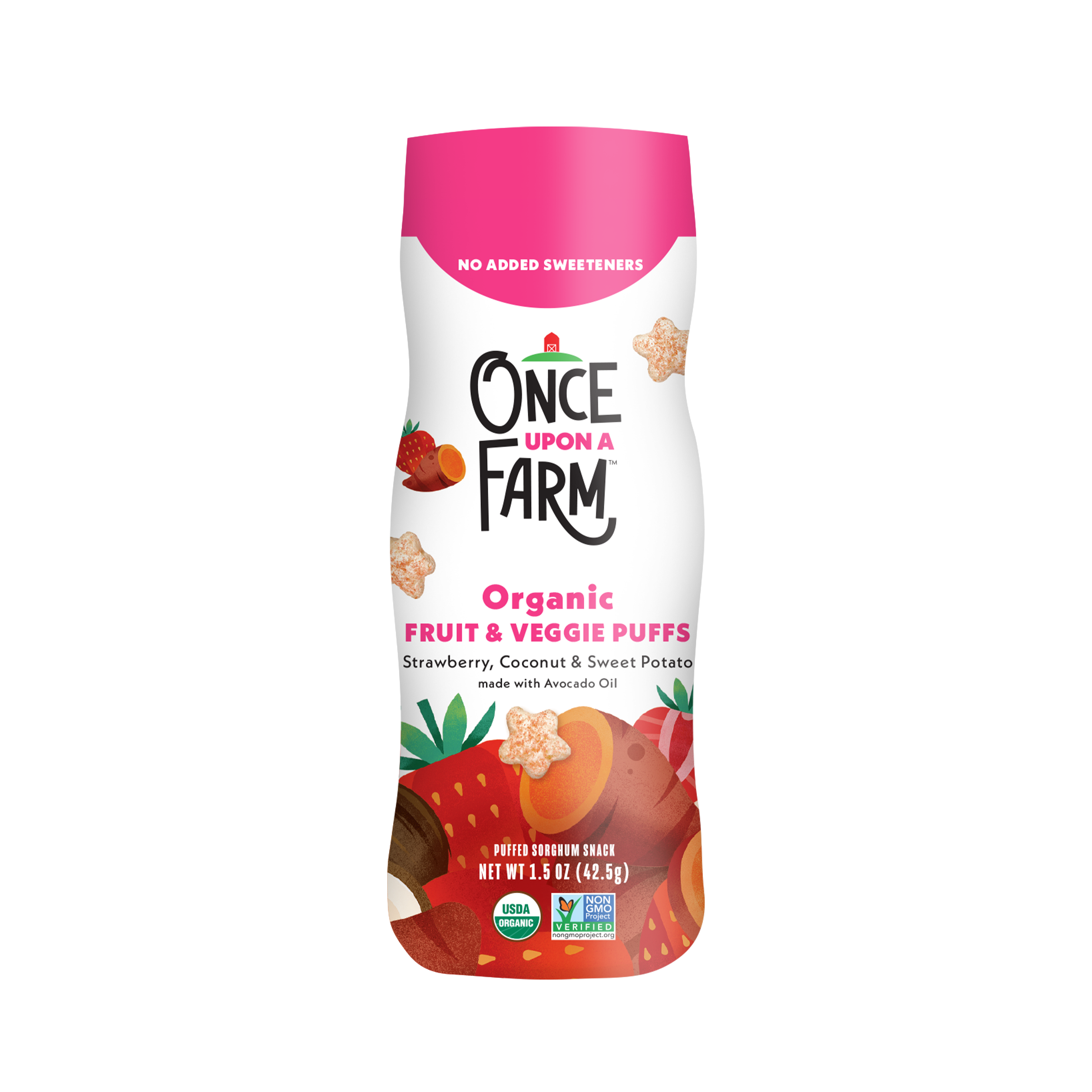 Strawberry, Coconut & Sweet Potato Puffs, 6ct