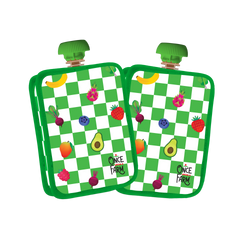 Green Checkered Pouch Cooler 2-Pack