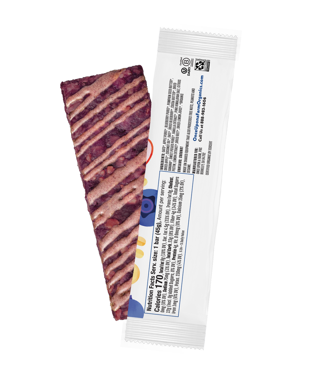 Refrigerated Oat Bar Blueberry Back of Package