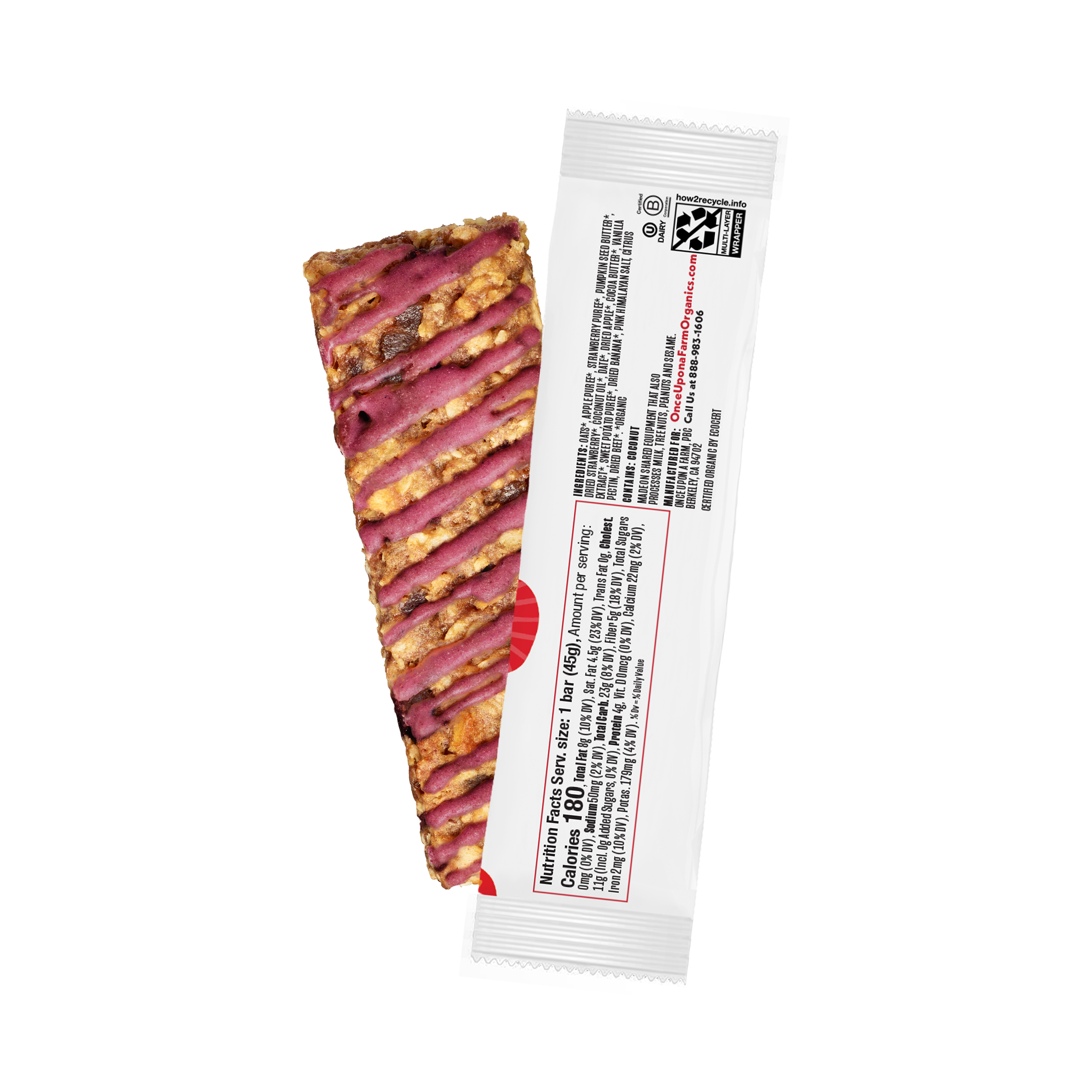 Back of Package: Strawberry Refrigerated Oat Bar