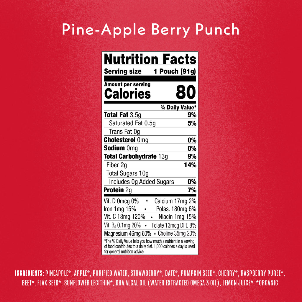 Pine-Apple Berry Punch Smart Blend Nutritional Facts & Ingredients