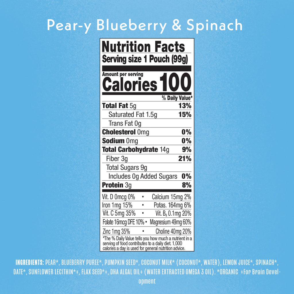 Pear-y-Blueberry & Spinach Smart Blend Nutritional Facts & Ingredients