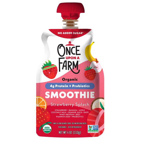 Strawberry Splash Smoothie with Protein and Probiotics