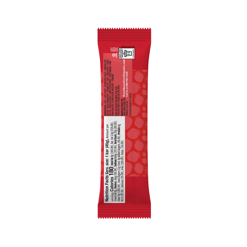 New Strawberry Refrigerated Oat Bar back of packaging
