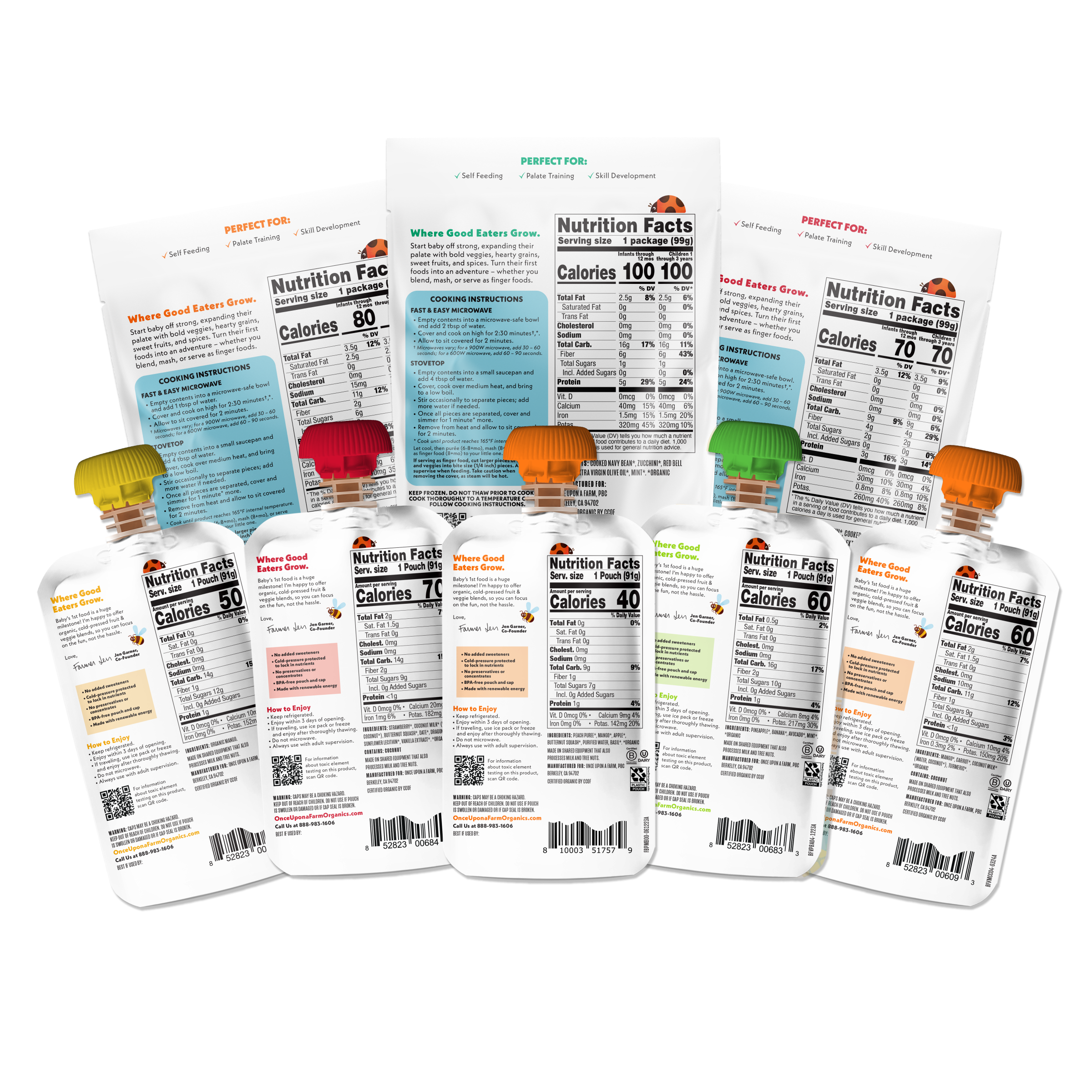 Summertime Snack & Meals Variety Pack back of packaging