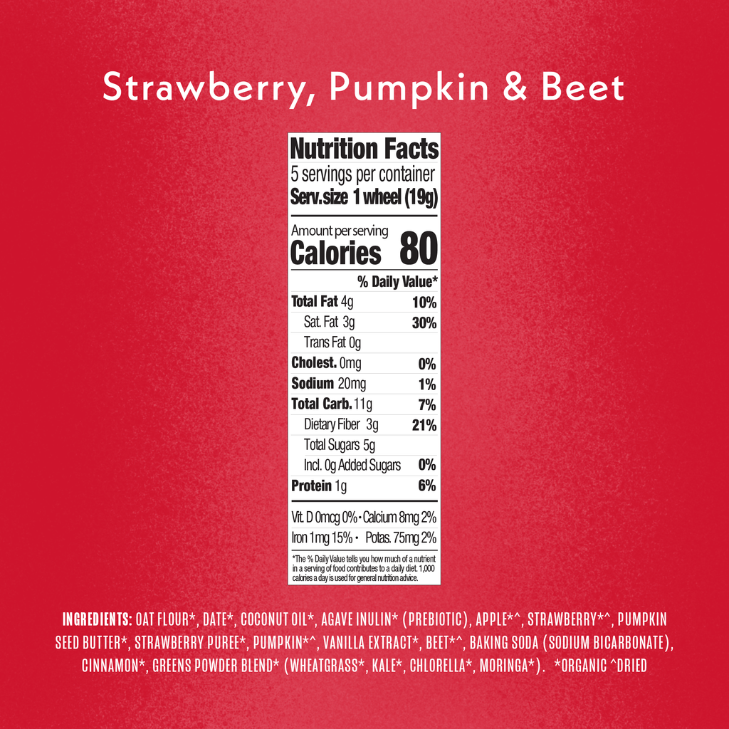 Strawberry Tractor Wheels Nutrition Fact Panel