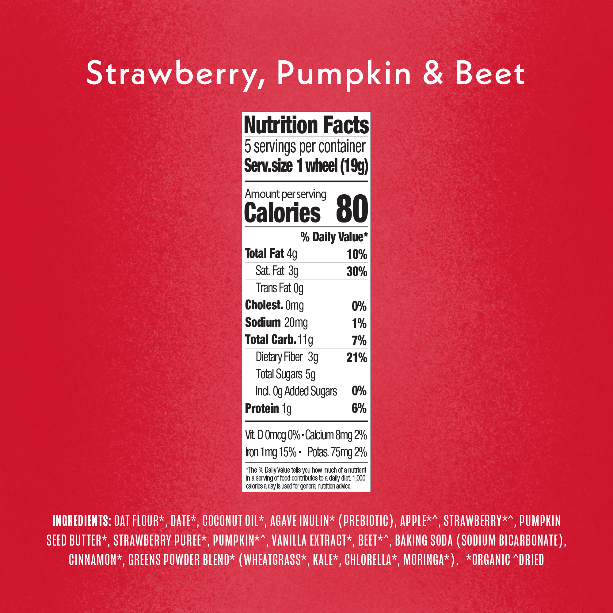 Strawberry Tractor Wheels Nutrition Fact Panel