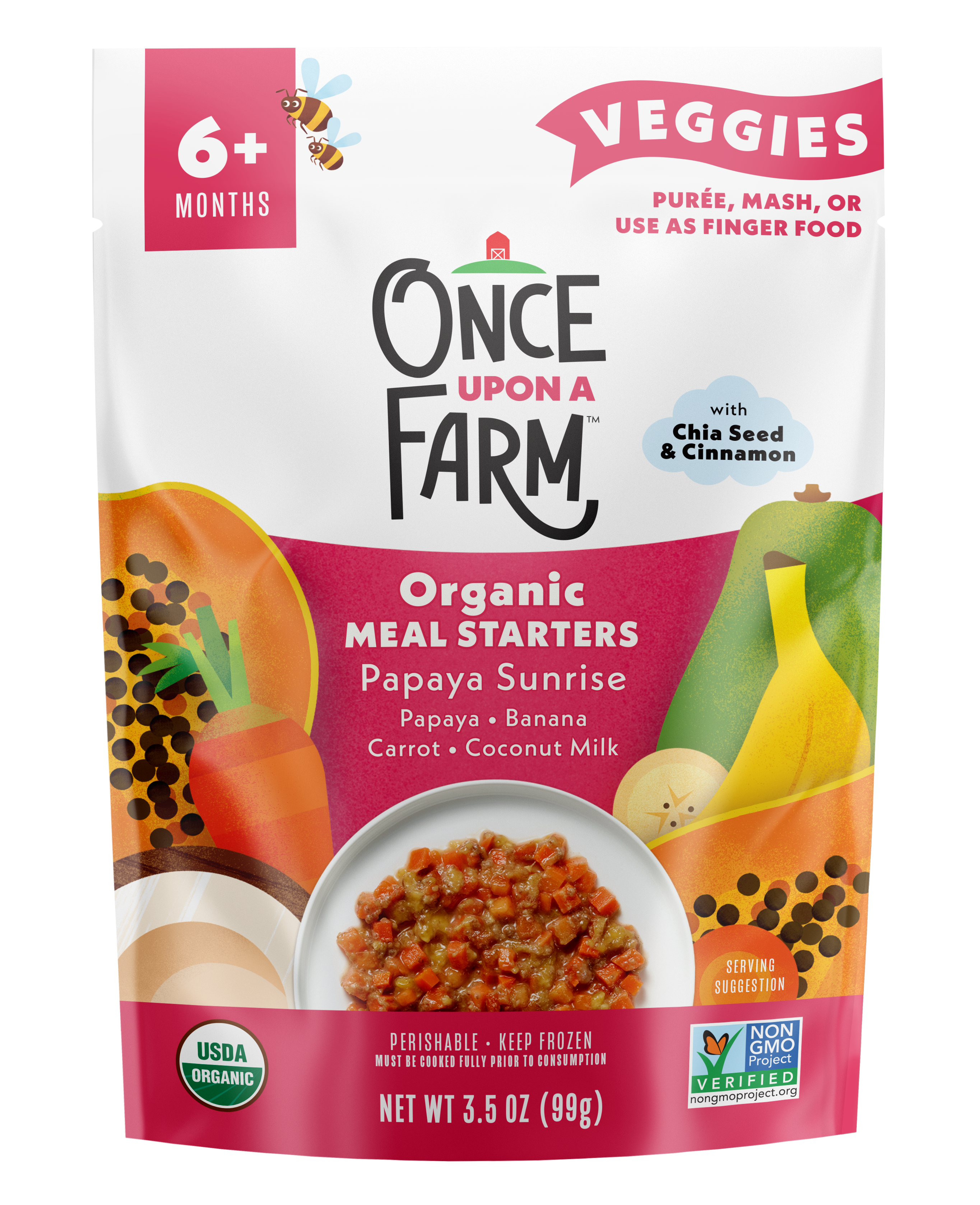 Papaya Sunrise frozen meal front of packaging