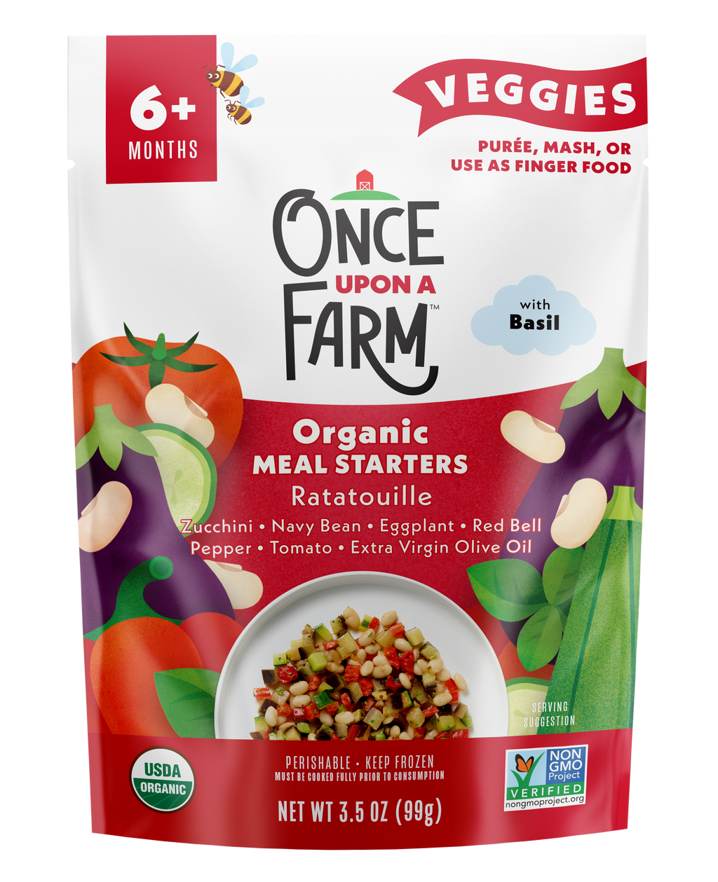 Ratatouille frozen meal front of packaging
