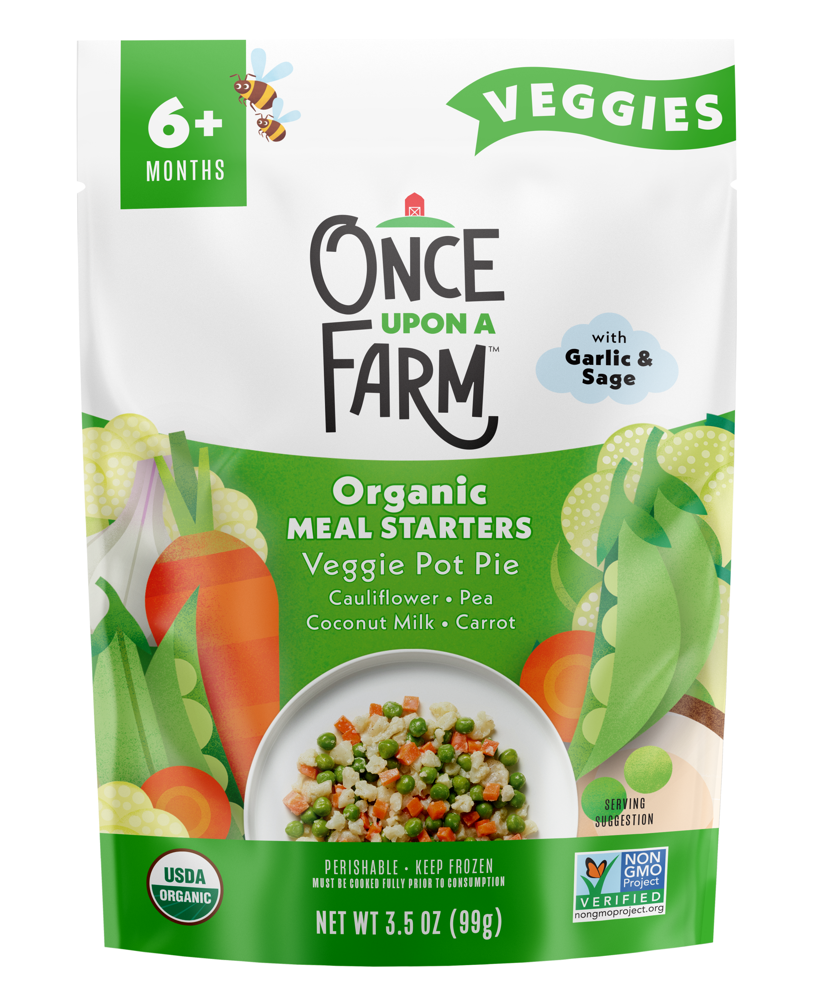 Veggie Pot Pie frozen meal front of packaging
