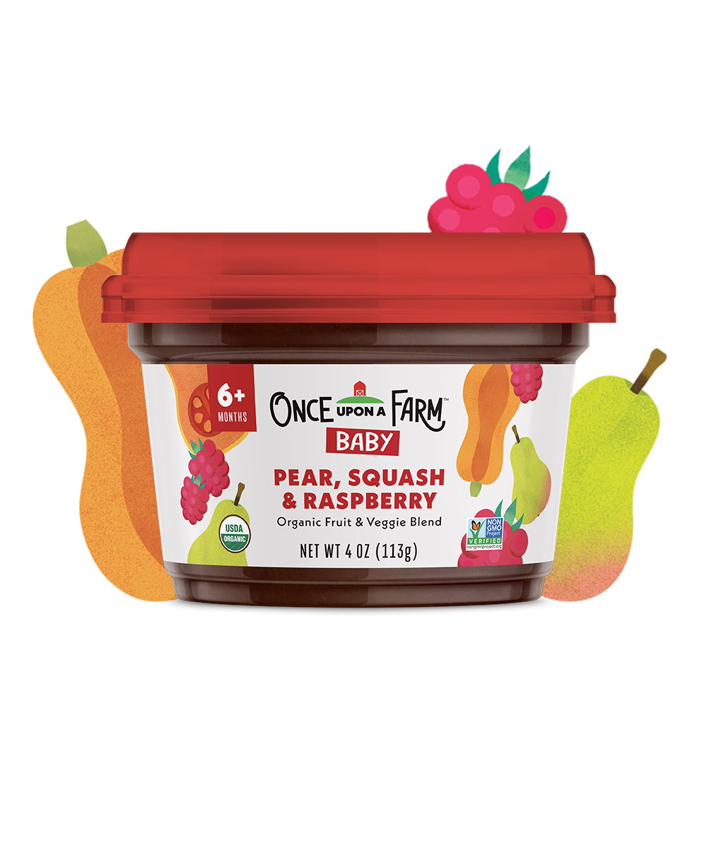 Front of Bowl: Pear, Squash & Raspberry